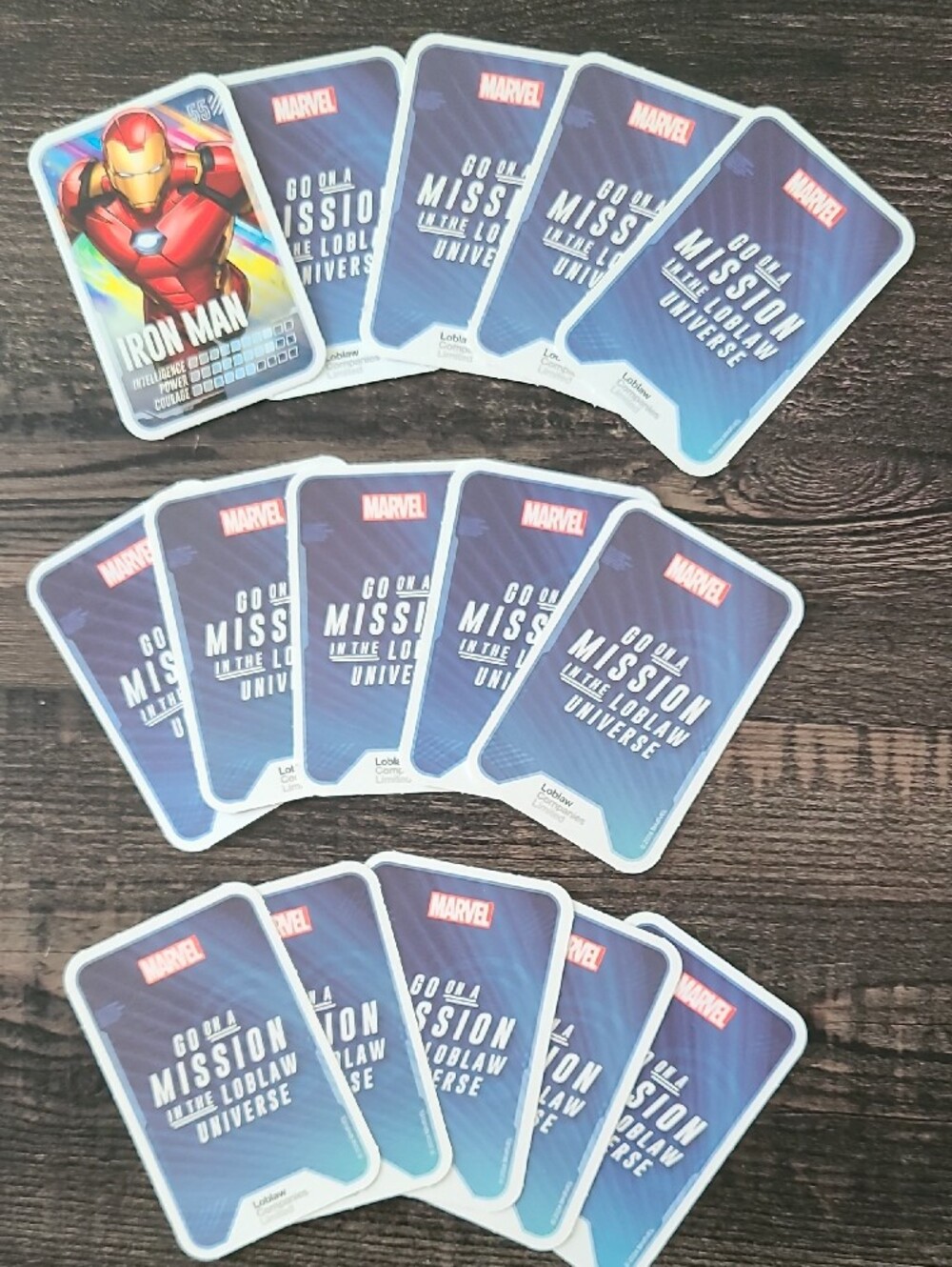 Marvel TRADING Cards 15 Pack Cards from Loblaws Go On A Mission Promotion 2024